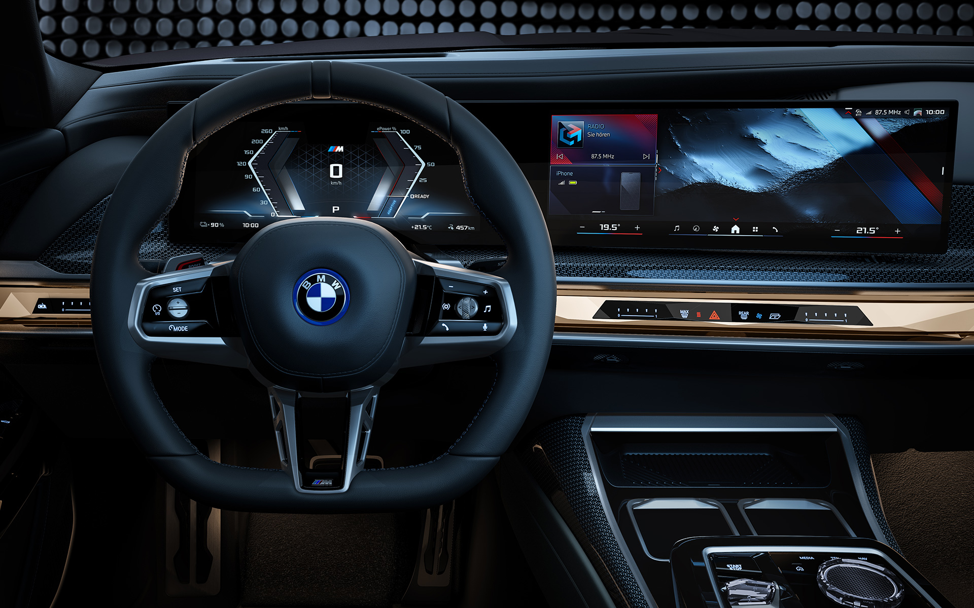 BMW i7 M70 xDrive Saloon G70 M leather steering wheel